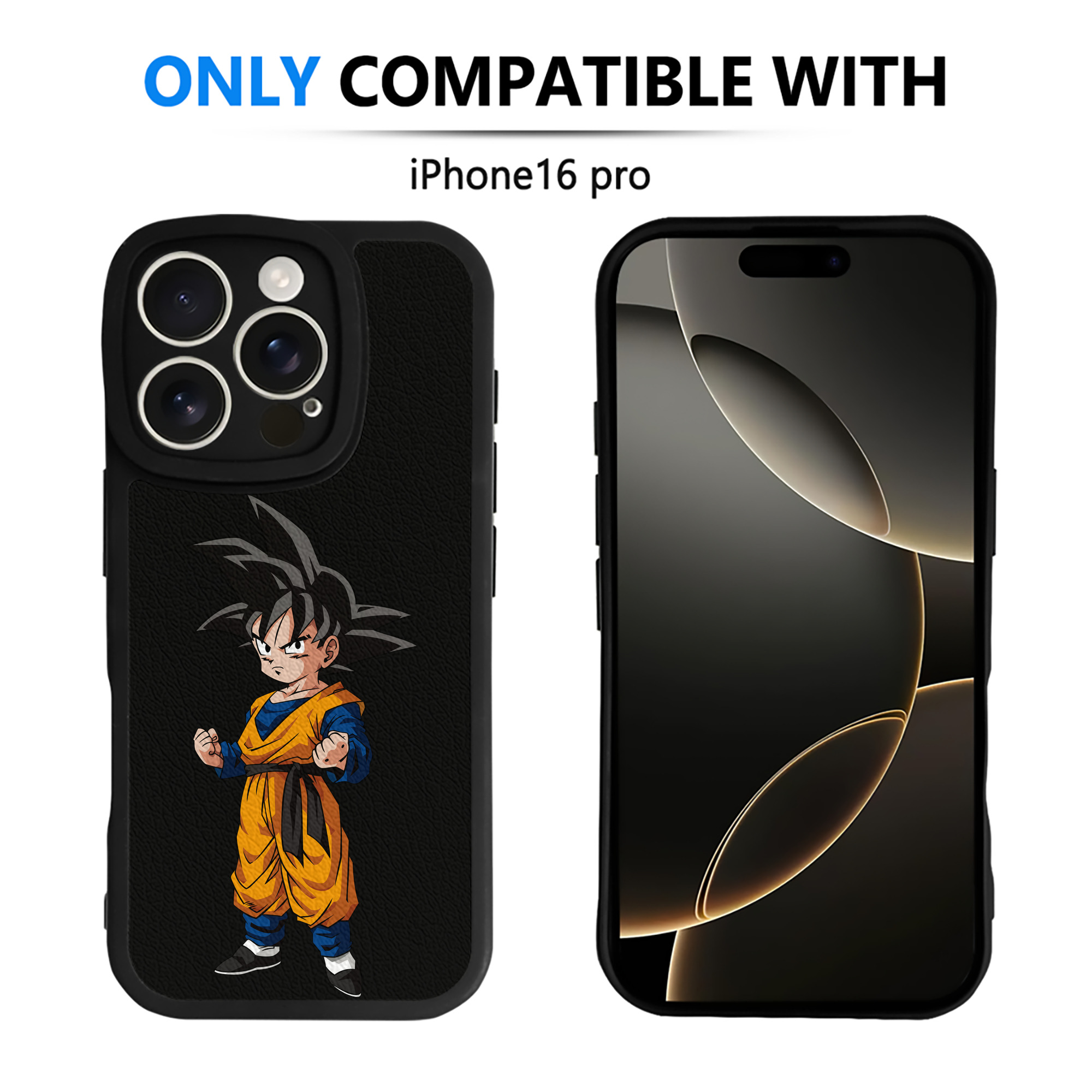 （画像用） ドラゴンボール 孫悟空（そん ごくう）Son Goku カカロット DRAGON BALL Kakarotto 【iPhone 16シリーズ対応】シリコンスマホケース（レザー調） 材質：シリコン